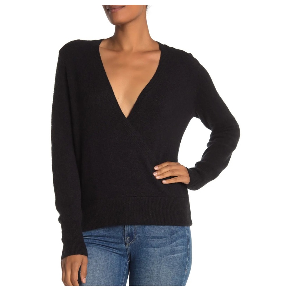 Madewell Faux Wrap Pullover Sweater